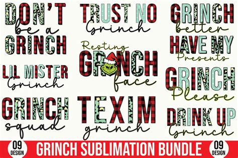 Grinch Sublimation Bundle - So Fontsy