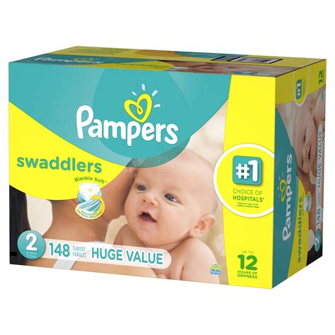 Pampers Swaddlers Soft and Absorbent Diapers, Size 2, 148 Ct - Walmart ...