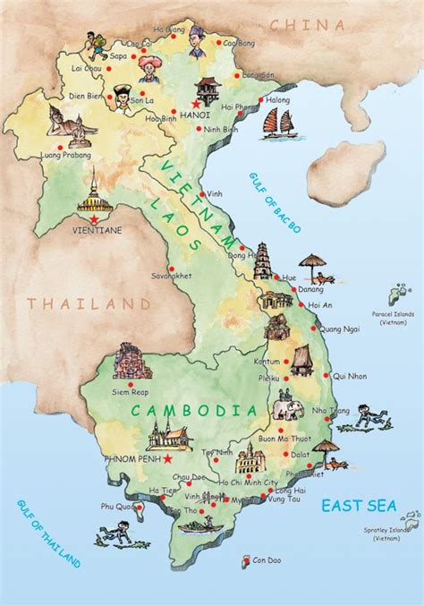 GP Travel - Local travel agency in Vietnam - Vietnam Map | Vietnam map, Vietnam travel, Cambodia ...