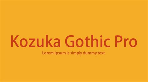 Kozuka Gothic Pro Font Family : Download Free for Desktop & Webfont