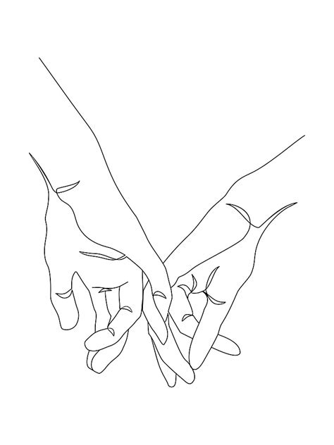 "One Line Art Couple Hands" Poster for Sale by Tinteria | Redbubble