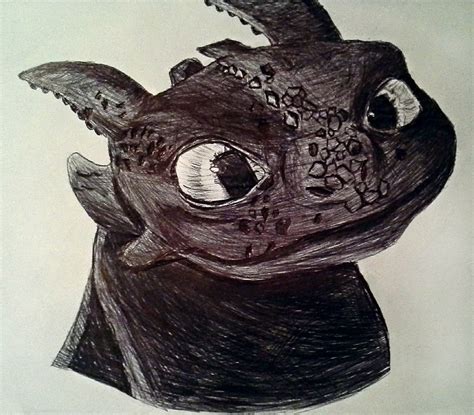 Fan Art: Toothless & Stoick Pen & Ink Sketch From HTTYD on Behance