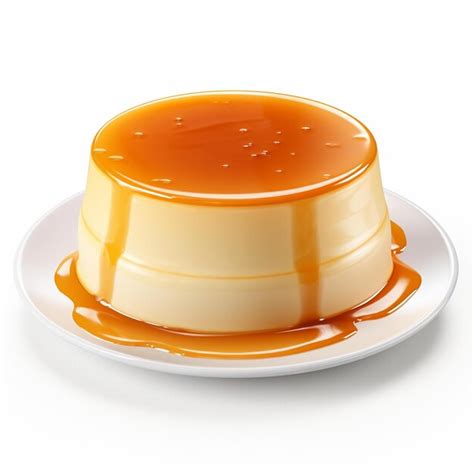 Premium AI Image | Plate With A Dessert On It And Caramel Sauce