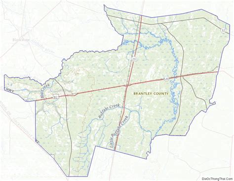 Map of Brantley County, Georgia - Thong Thai Real