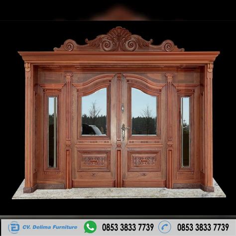 Pintu Rumah Model Ukiran Kayu Jati Terbaru Toko Furniture