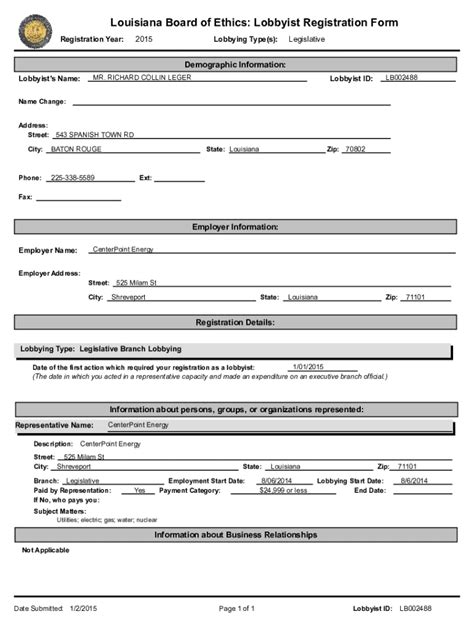 Fillable Online eap ethics la Commission on Ethics and Lobbying in ...