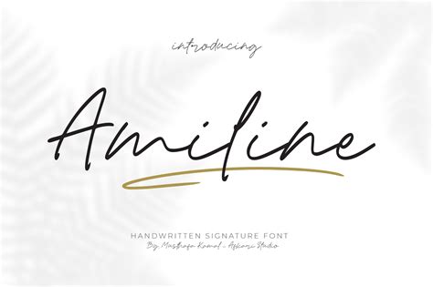 Amiline Handwritten Signature Font