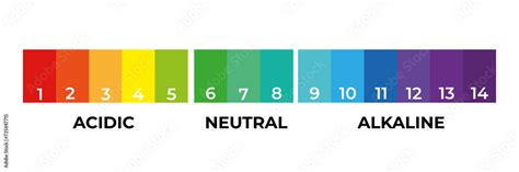 pH scale indicator chart diagram acidic alkaline measure. pH analysis ...