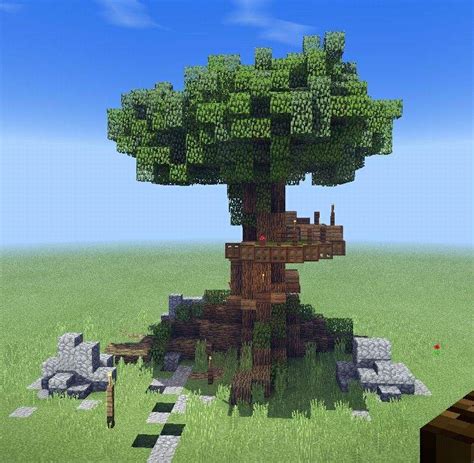 Small Tree House Minecraft - Pixel Art Grid Gallery