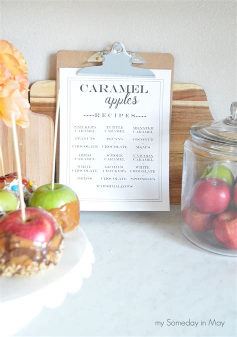 Caramel Apple Recipes Printable - My Someday in May