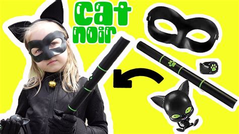 Miraculous Ladybug Cat Noir Dress Up Set Transformation with Mask, Costume, Plagg Kwami - YouTube