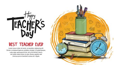 Premium Vector | Happy teacher's day banner template