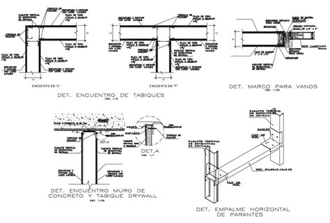 Beam Column Steel Design CAD Structural Drawing