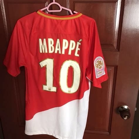 AS Monaco Mbappe 2017/18 Jersey, Men's Fashion, Activewear on Carousell