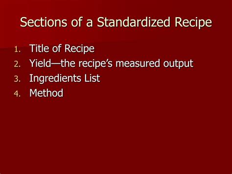 PPT - Understanding Standardized Recipes PowerPoint Presentation - ID ...