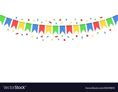 Color hanging flags Royalty Free Vector Image - VectorStock