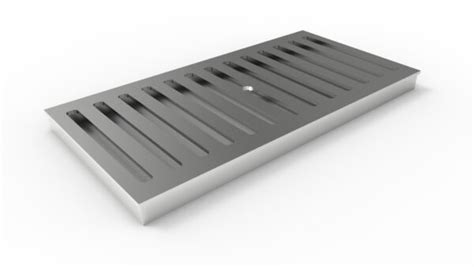 Buy a 12" wide stainless steel slotted trench drain grate - Eric'sons ...