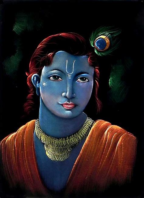 Lord Krishna - Painting on Velvet