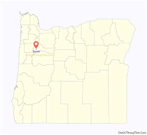 Map of Turner city, Oregon