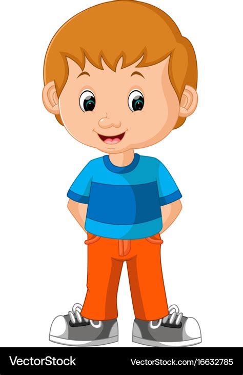 Cute boy cartoon Royalty Free Vector Image - VectorStock