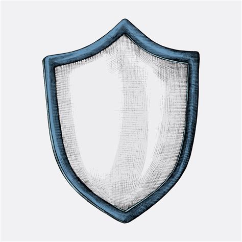 Hand-drawn gray shield illustration - Download Free Vectors, Clipart Graphics & Vector Art