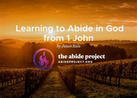 Learning to Abide in God from 1 John