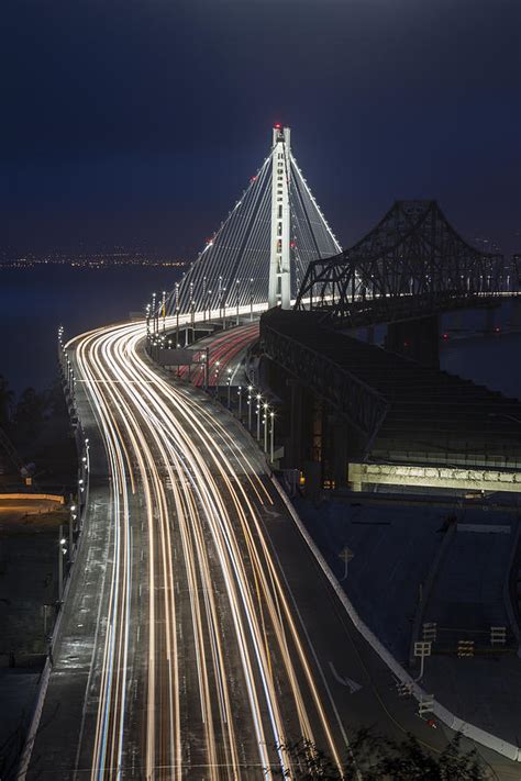 New San Francisco Oakland Bay Bridge Vertical Photograph by Adam ...