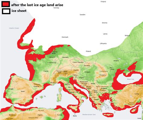 Europe during the last ice age! : r/MapPorn