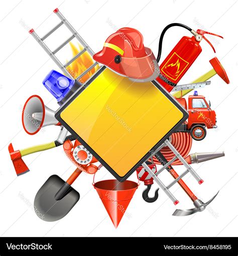 Fire Prevention Signboard Royalty Free Vector Image