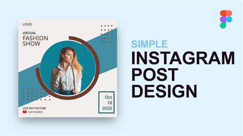 Simple Instagram Post Design #2 - Social Media Design - Figma Tutorial - YouTube