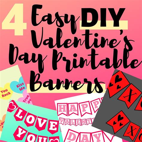 4 Easy DIY Valentine's Day Printable Banners (Free!) - The Peculiar Green Rose