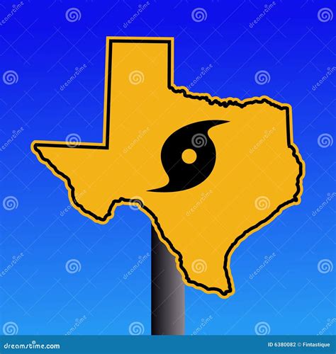 Texas Hurricane Warning Sign Stock Photography - Image: 6380082