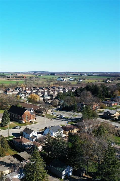 Aerial Vertical of Wellesley, Ontario, Canada Stock Image - Image of ...