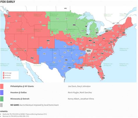 Week 14 NFL TV Coverage Map - Sports Illustrated