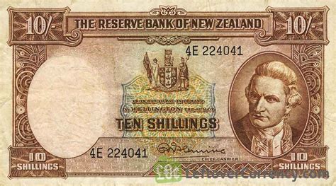 10 Shillings New Zealand (James Cook) - Exchange yours for cash