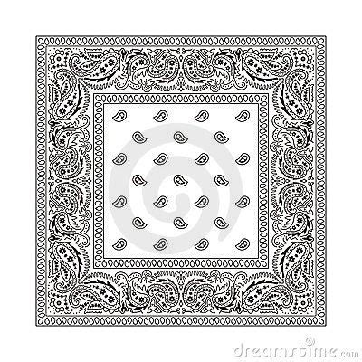 White Bandana with Cool Patterns