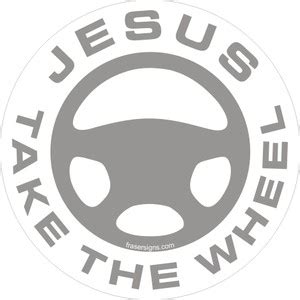 Jesus Take the Wheel Decal-Silver