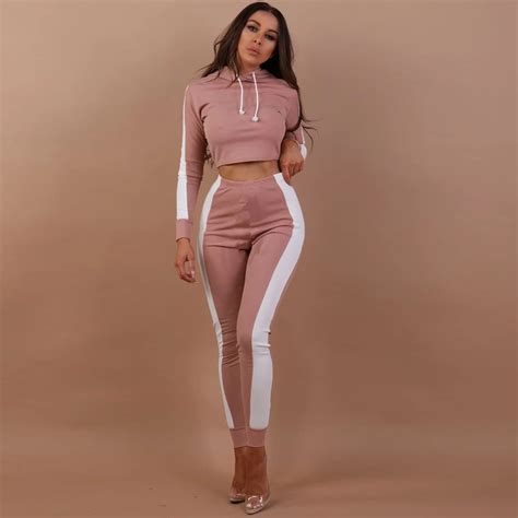 Two Piece Set Top and Pants 2 Piece Set Women Outfits Pink Outfit Women ...