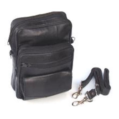 Genuine Leather Zipper Bag with Strap – MAK Leather