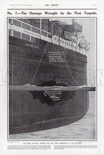 The sinking of the Lusitania, World War I, 7 May 1915 stock image | Look and Learn