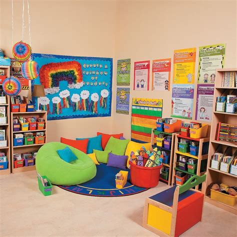 Rainbow Reading Corner | Oriental Trading | Preschool reading corner ...