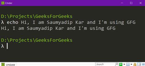 Batch Script - Echo Command - GeeksforGeeks