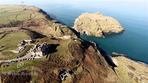 Tintagel Castle & Camelot Castle Cornwall From The Air - YouTube