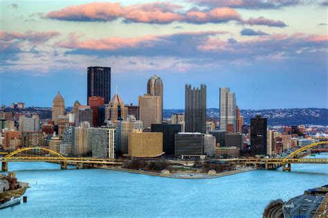 Bilder Pittsburgh Pennsylvania USA Brücken Küste Wolkenkratzer Haus