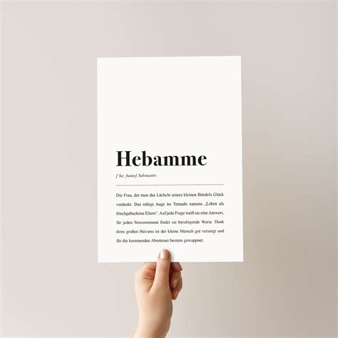 Hebamme Definition: DIN A4 Poster | selekkt.com