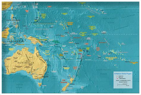 Political Map of Oceania/Australia - Nations Online Project