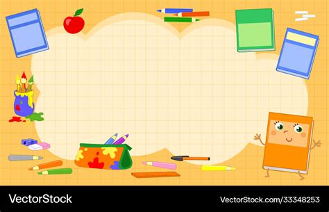 School supplies background Royalty Free Vector Image