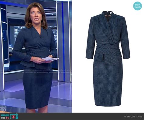 WornOnTV: Norah’s blue geometric print dress on CBS Evening News | Norah O'Donnell | Clothes and ...