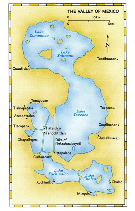 Lake Texcoco Map Of Surrounding Places