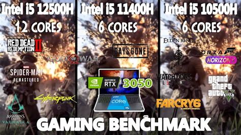 Intel i5 10500h vs 11400h vs 12500h Gaming Benchmark Test in 2022 | # ...